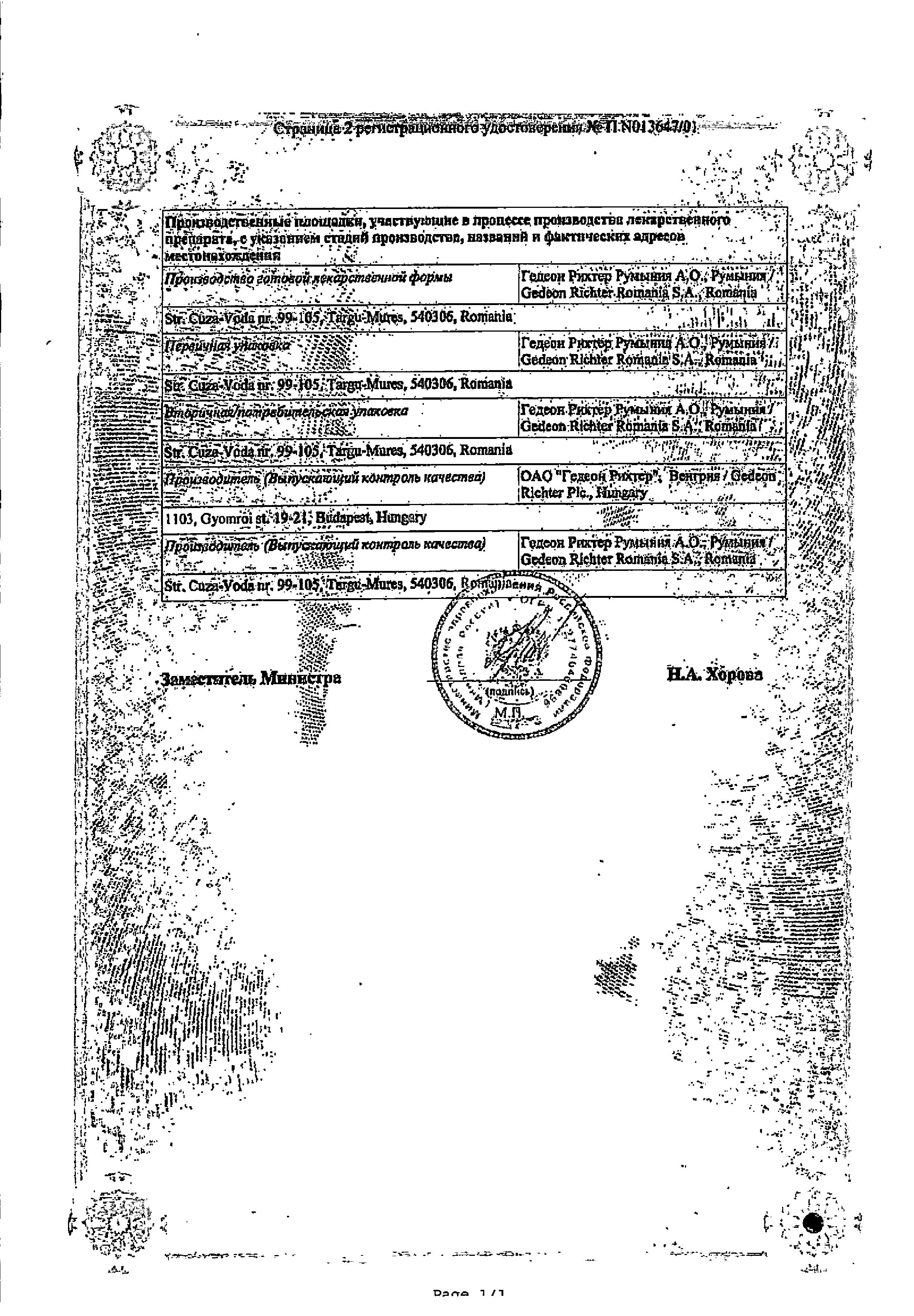 Сертификат на Вермокс, таблетки 100 мг, 6 шт.