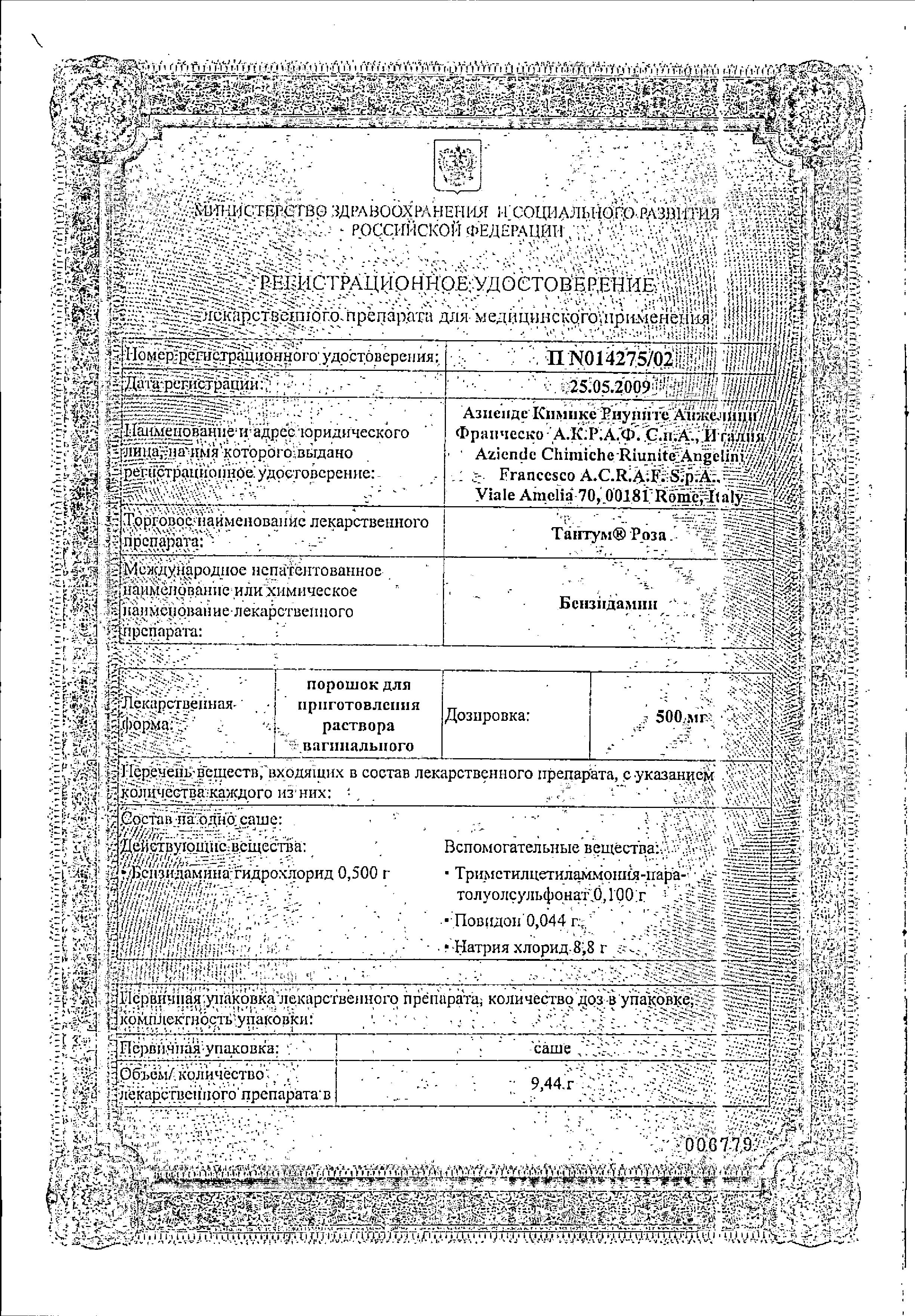 Сертификат на Гинекологические инфекции