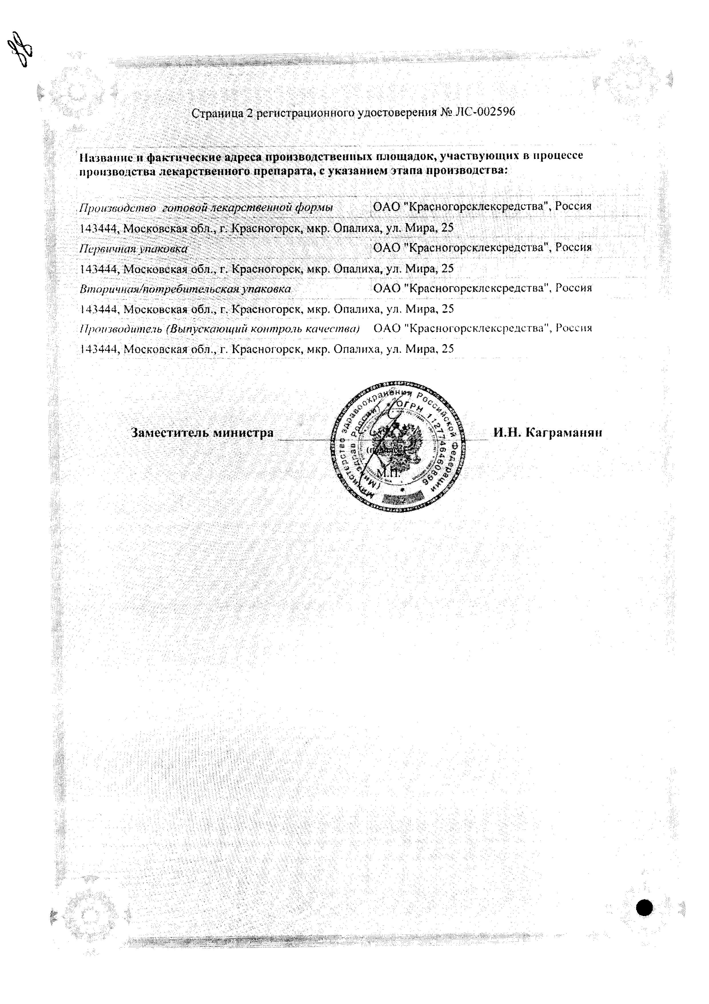 Сертификат на Подорожника листья, пакетики 1.5 г, 20 шт.