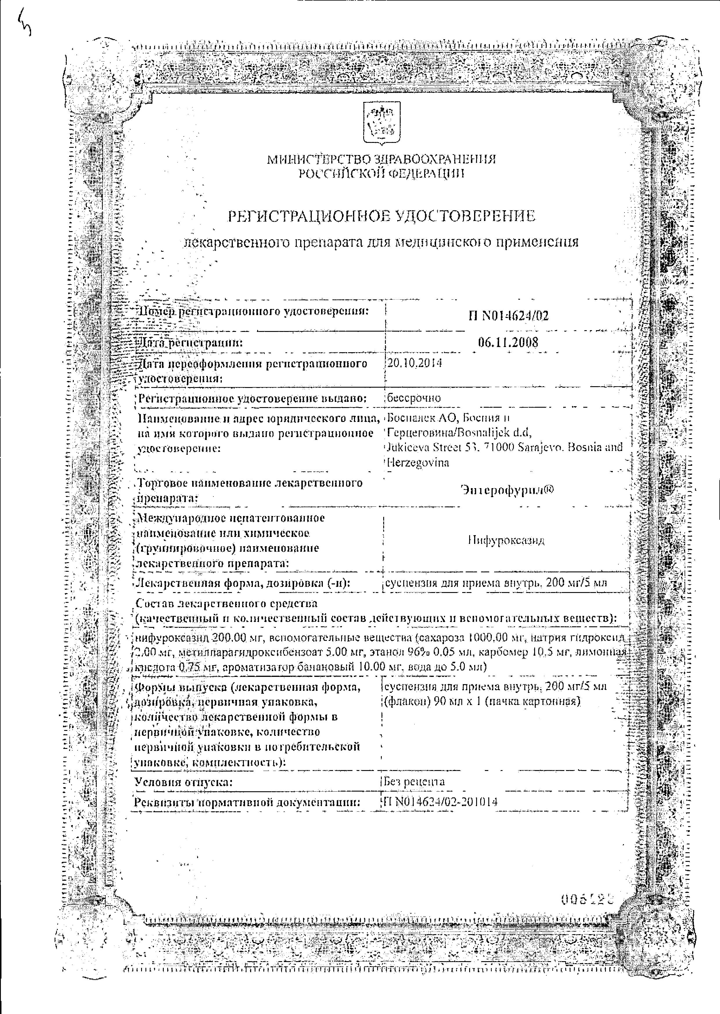 Сертификат на Противомикробные препараты