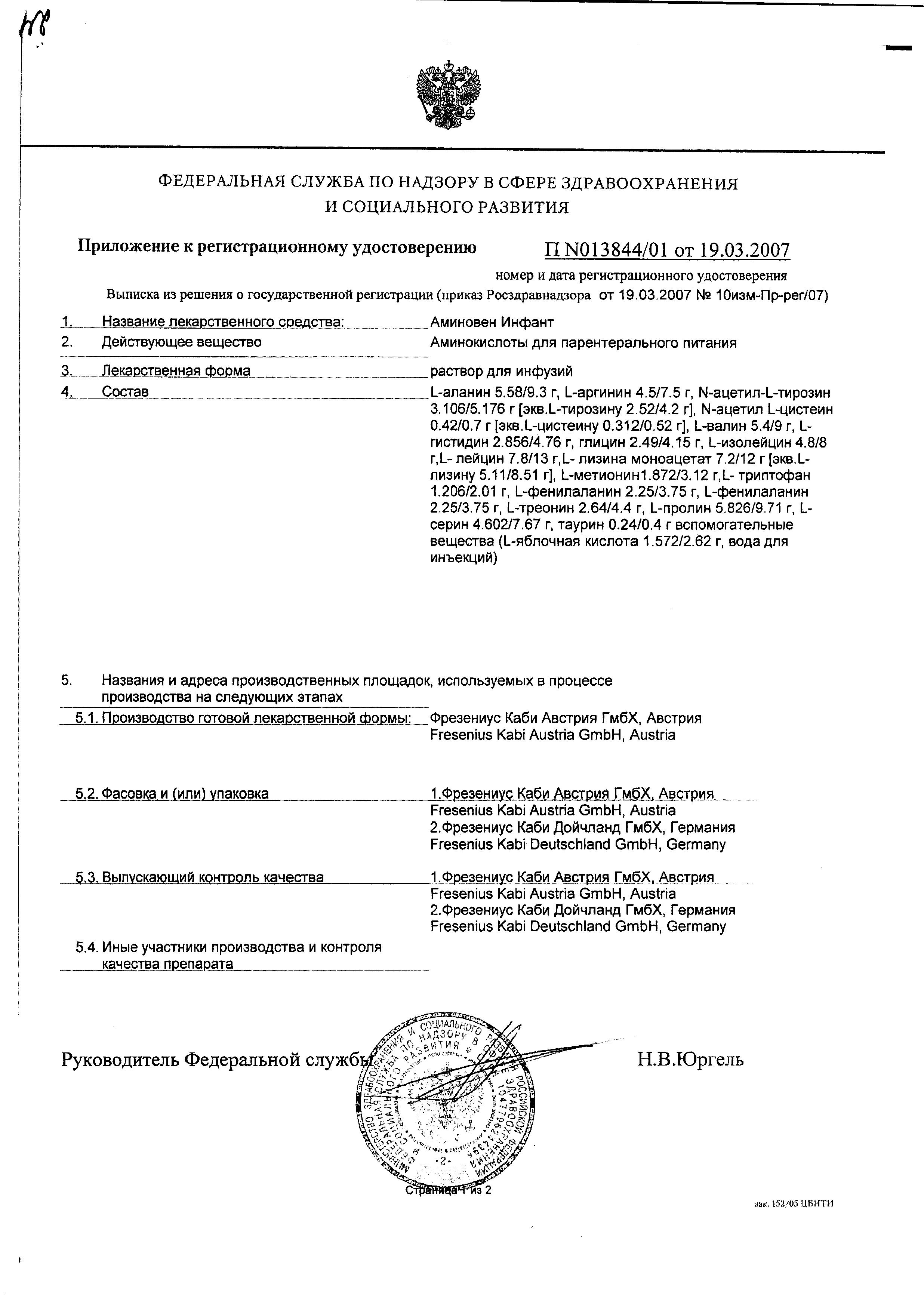 Сертификат на Парентеральное и энтеральное питание