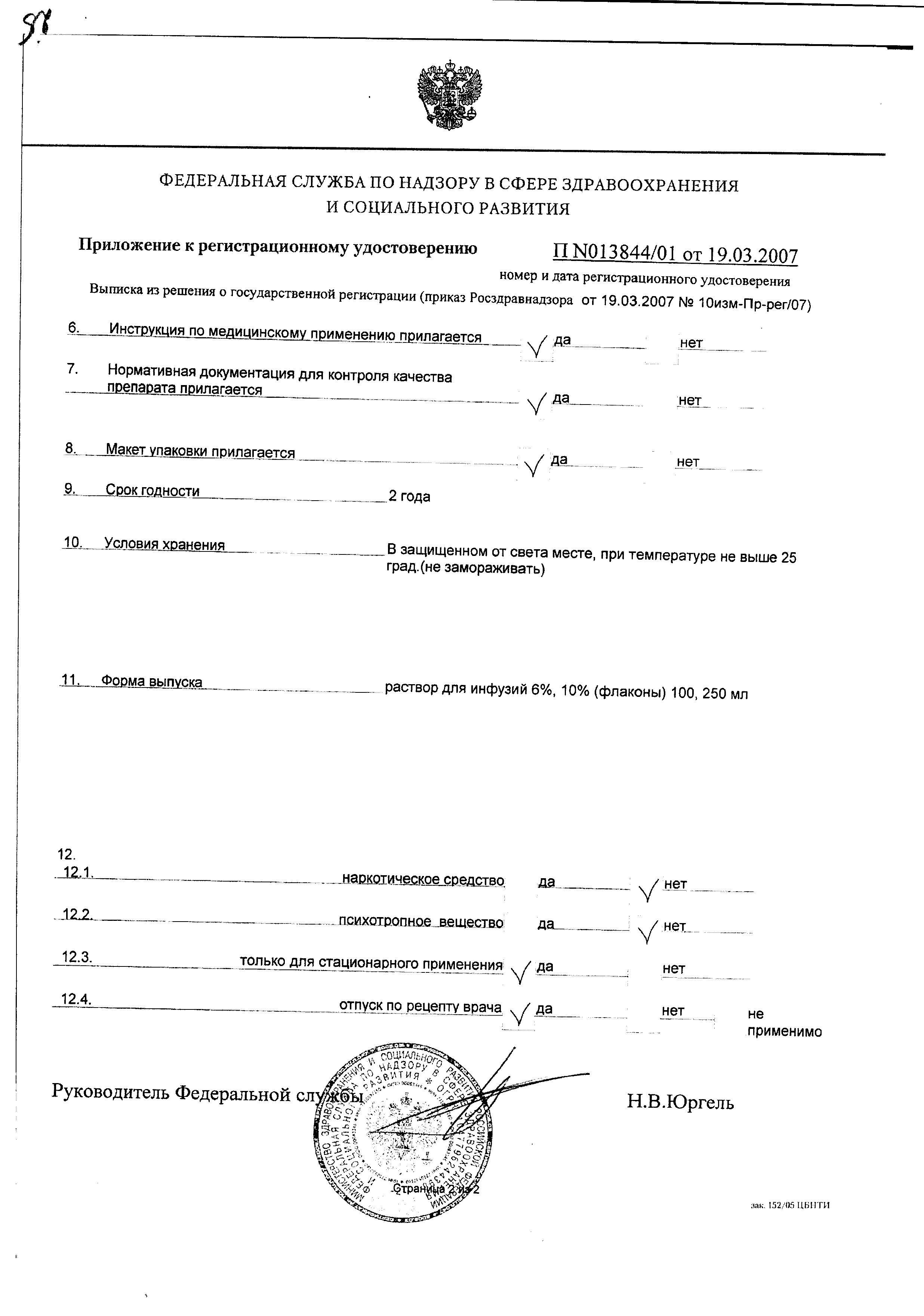 Сертификат на Парентеральное и энтеральное питание