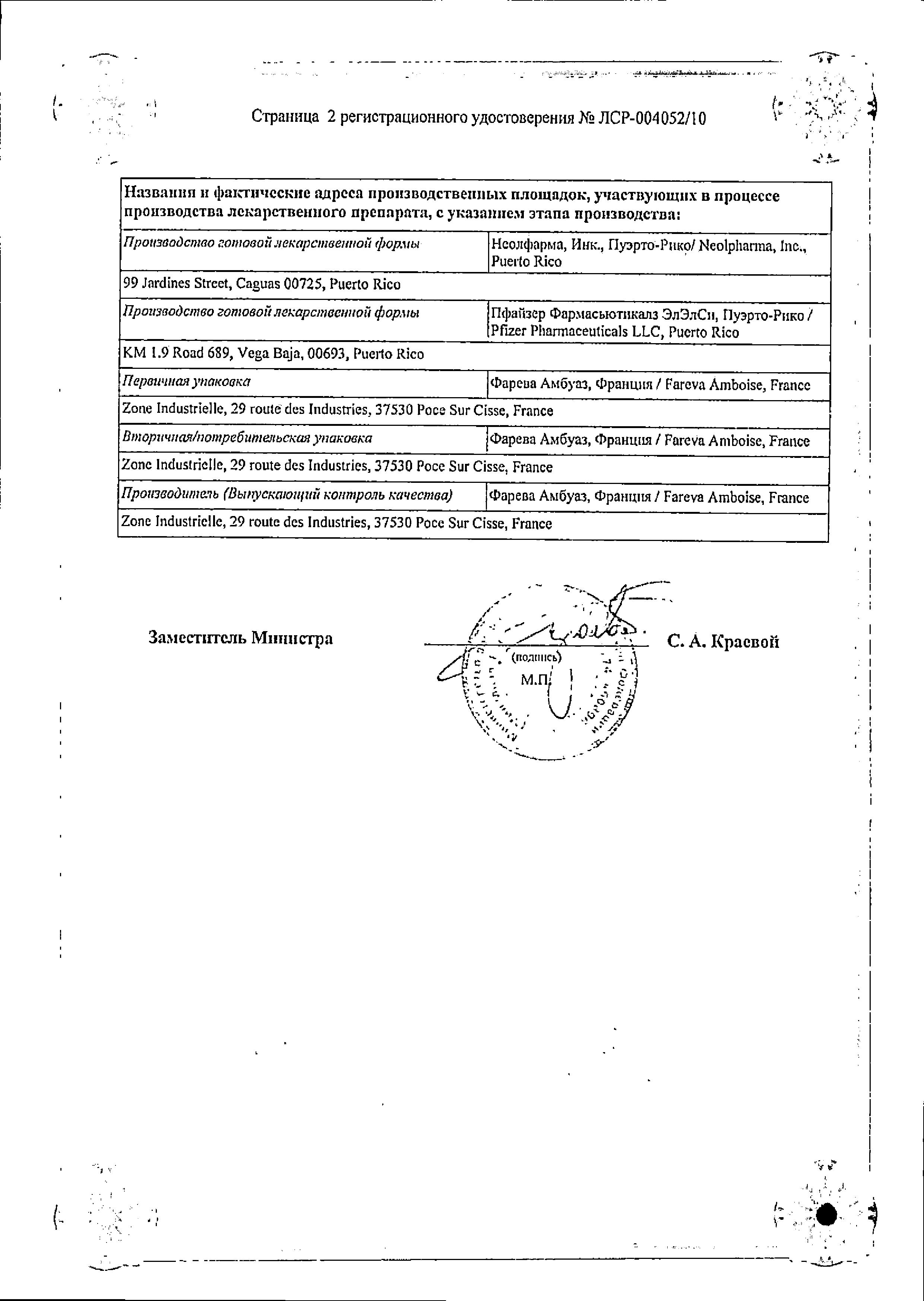 Сертификат на Инспра, таблетки покрыт. плен. об. 50 мг, 30 шт.