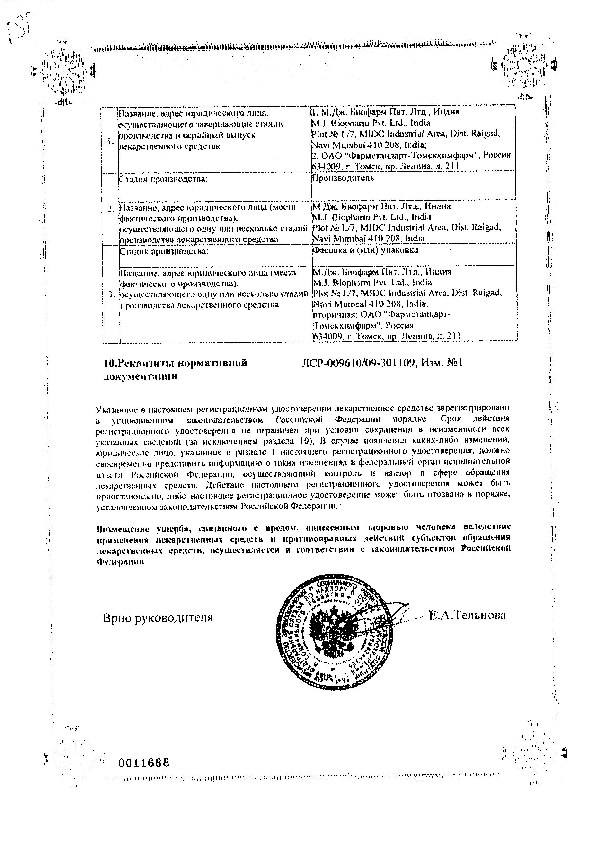 Сертификат Gluconorm