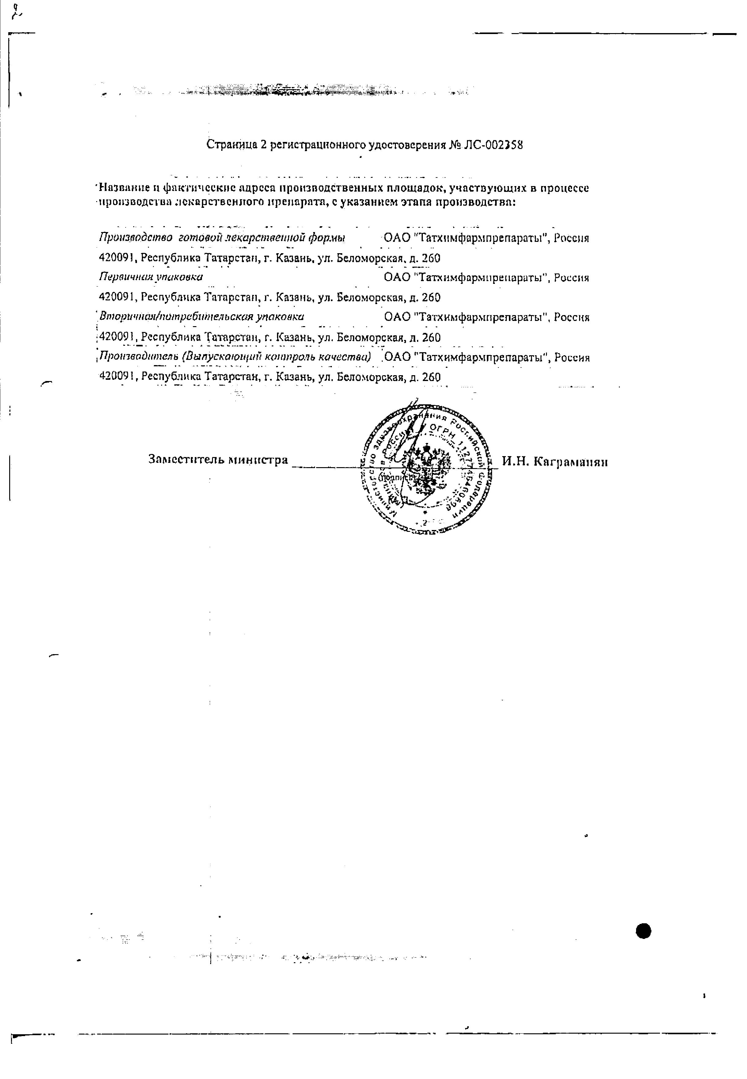 Сертификат Гидрокортизон