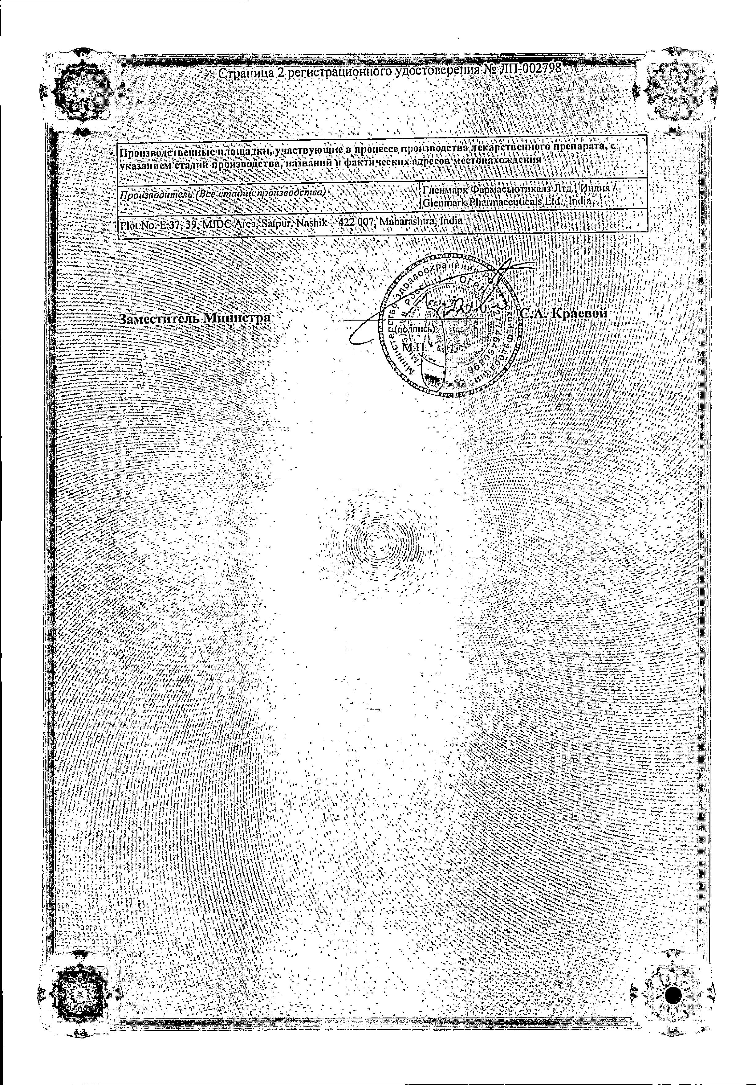 Сертификат Hydrovit® forte