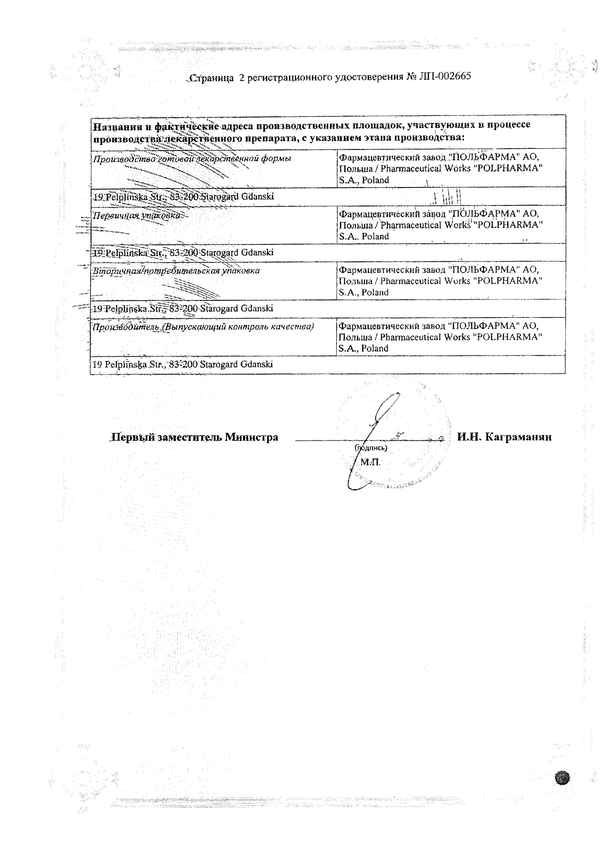 Сертификат Гипосарт