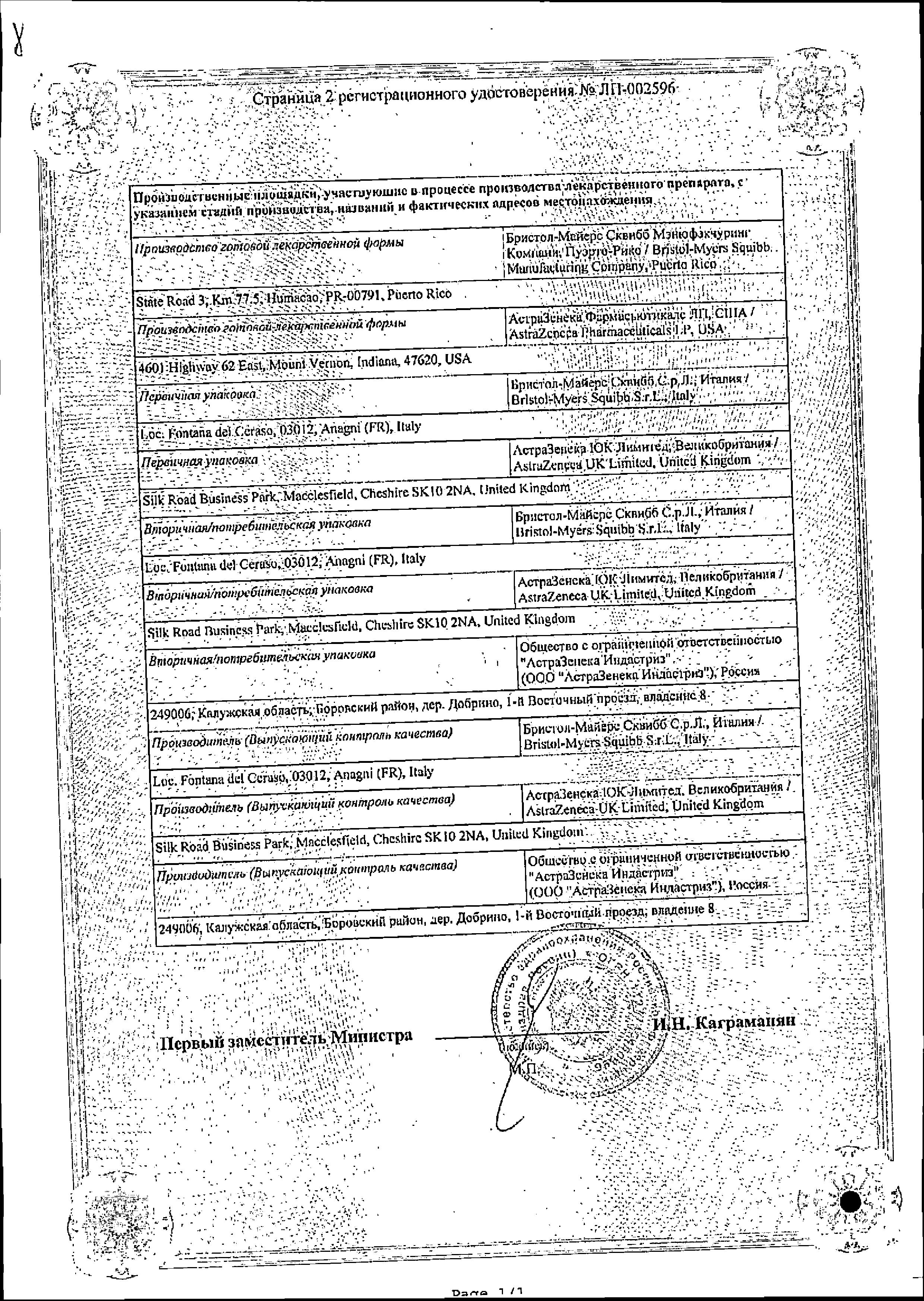 Сертификат Amaryl M