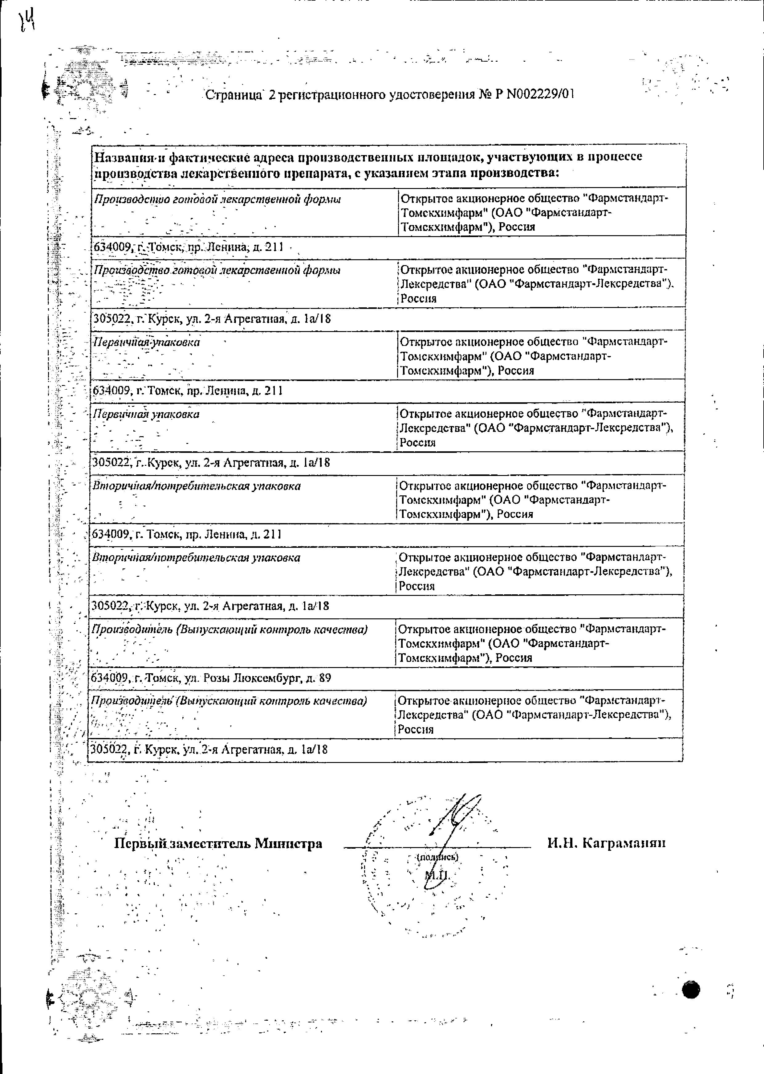 Сертификат на Папазол, таблетки, 20 шт.