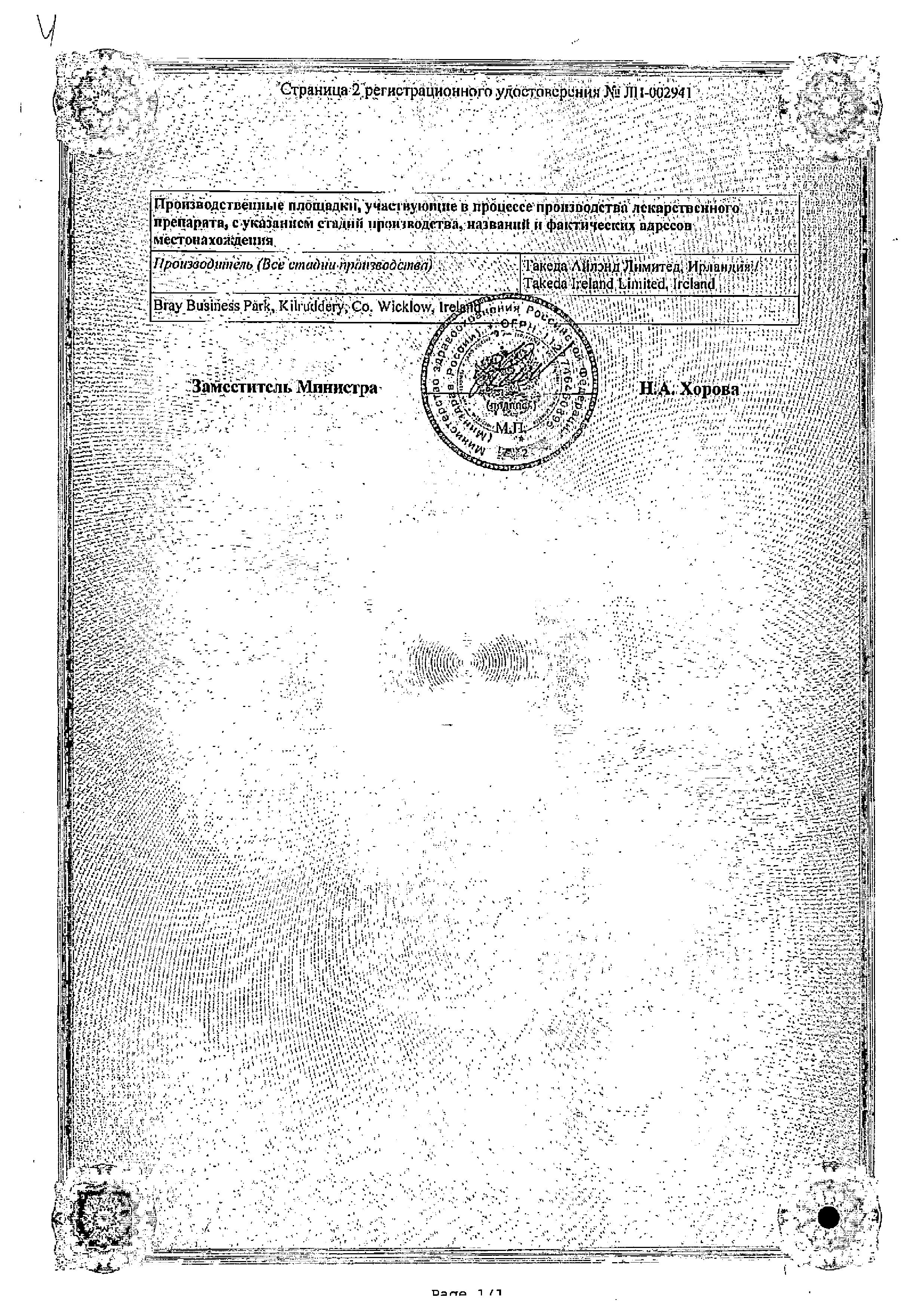 Сертификат на Эдарби Кло, таблетки покрыт. плен. об. 40 мг+12.5 мг, 28 шт.