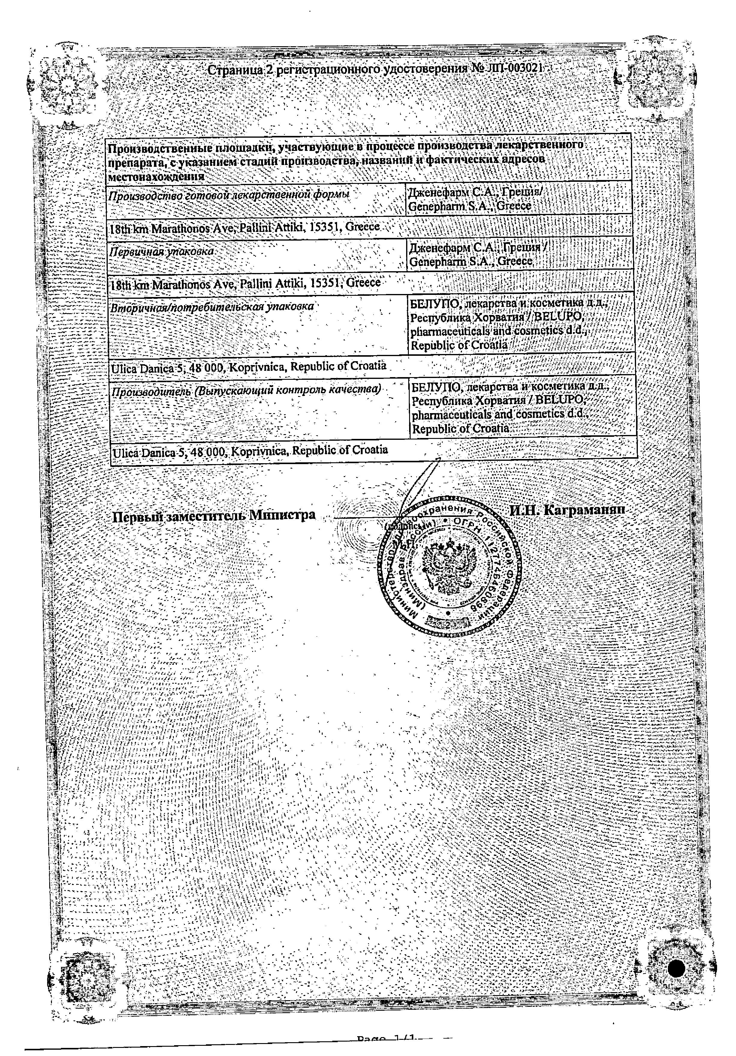 Сертификат BLOGIR-3