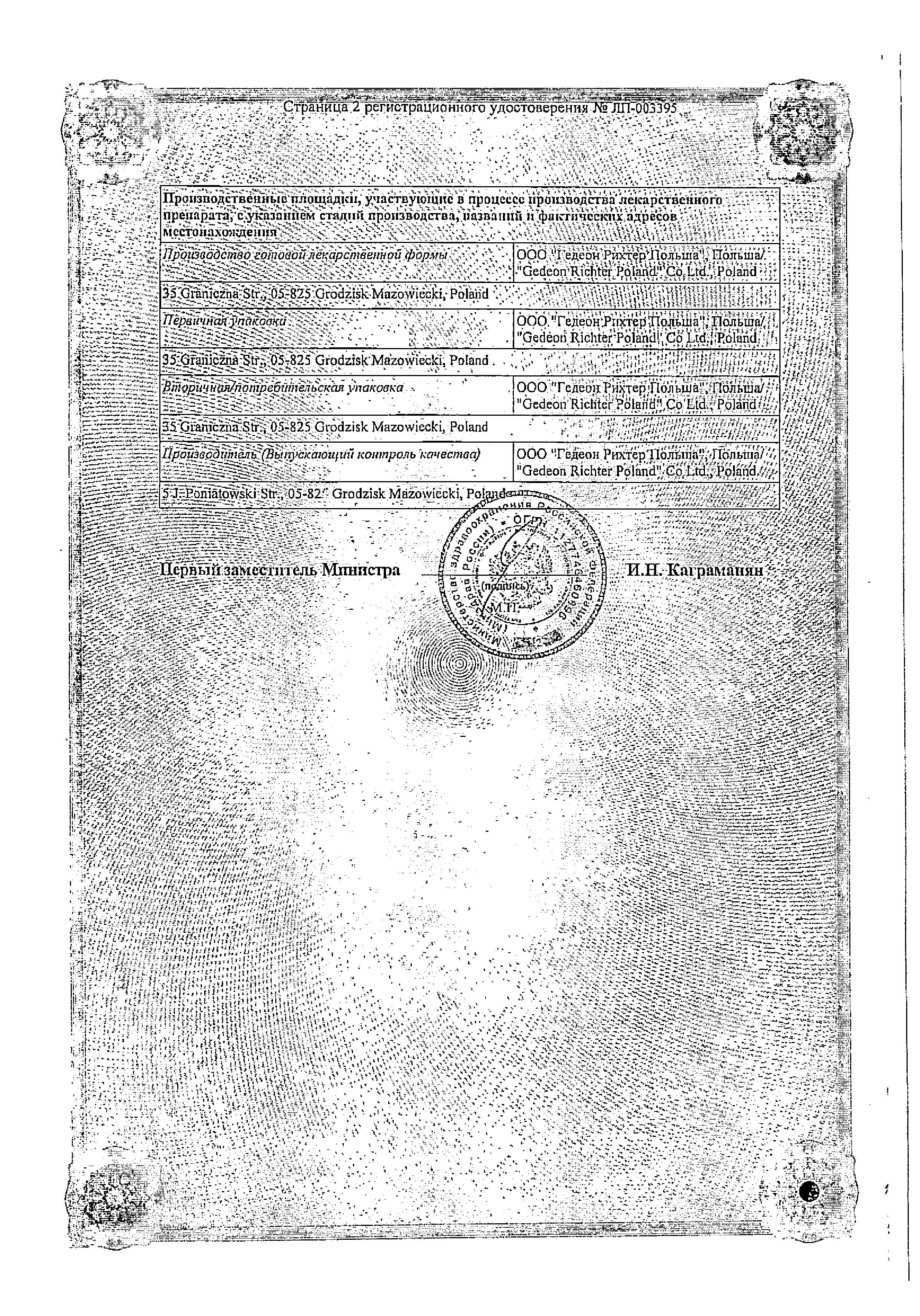 Сертификат на Стопдиар, капсулы 200 мг, 12 шт.