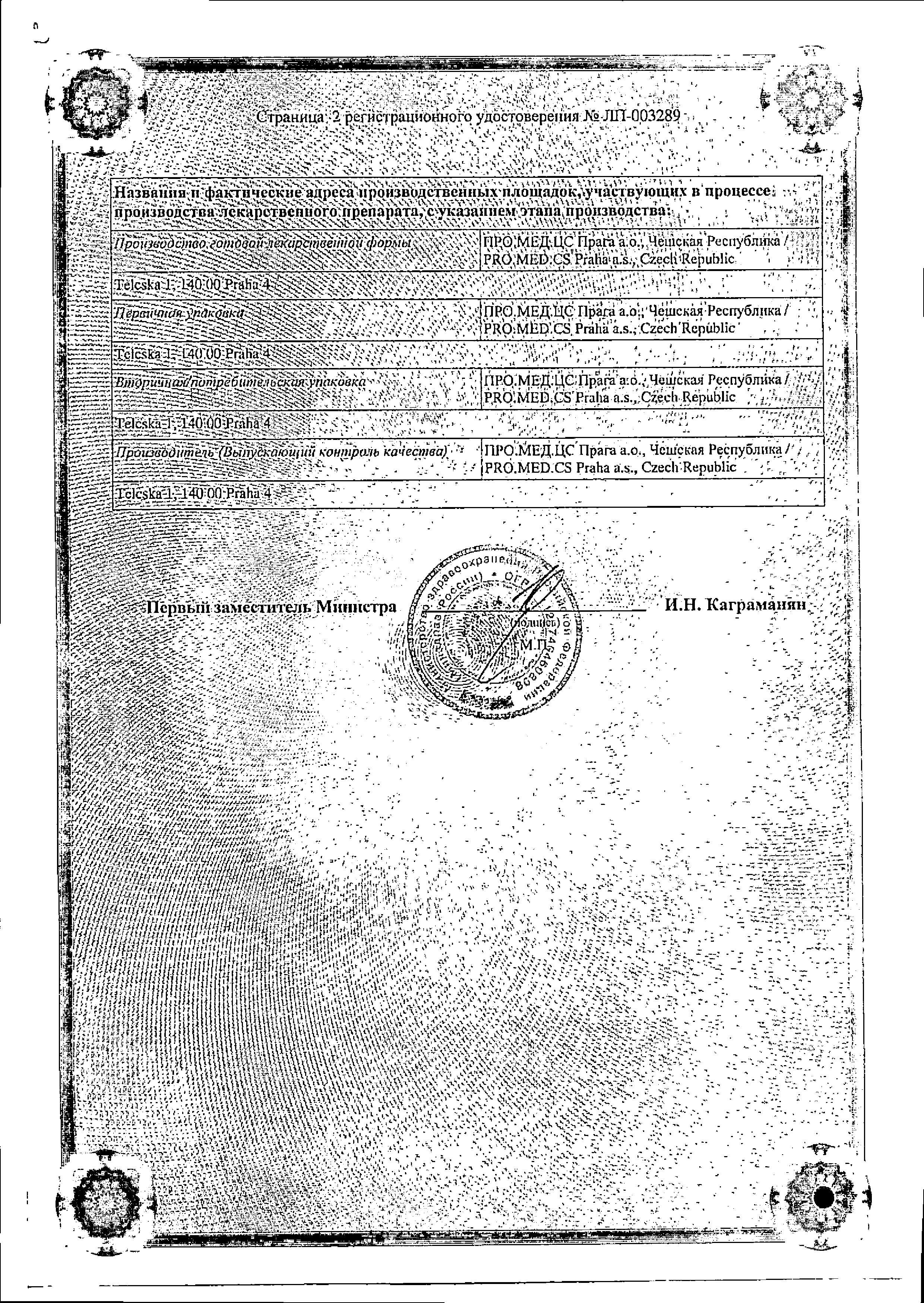 Сертификат Нитремед