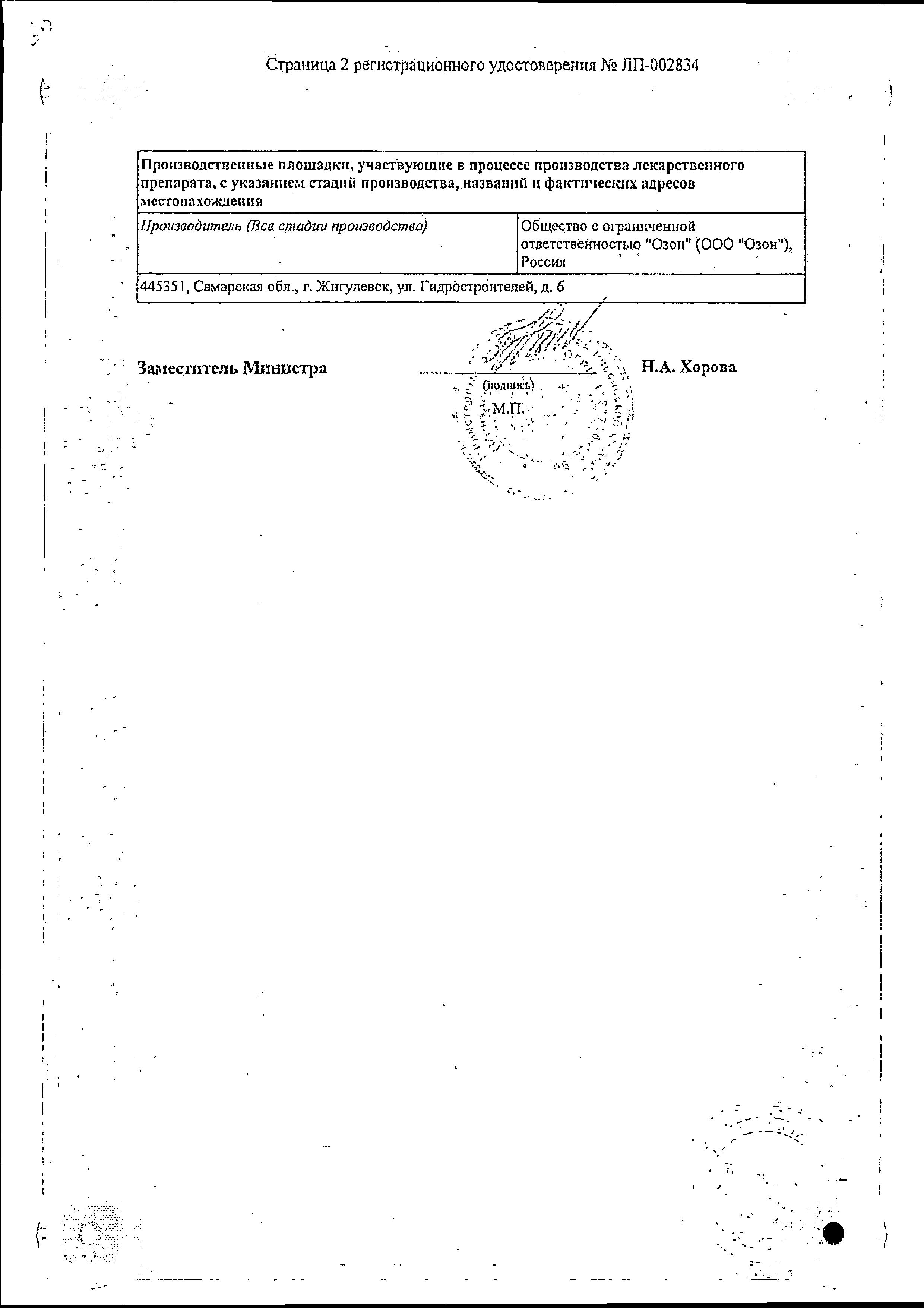 Сертификат на Дротаверин, таблетки 80 мг, 20 шт.