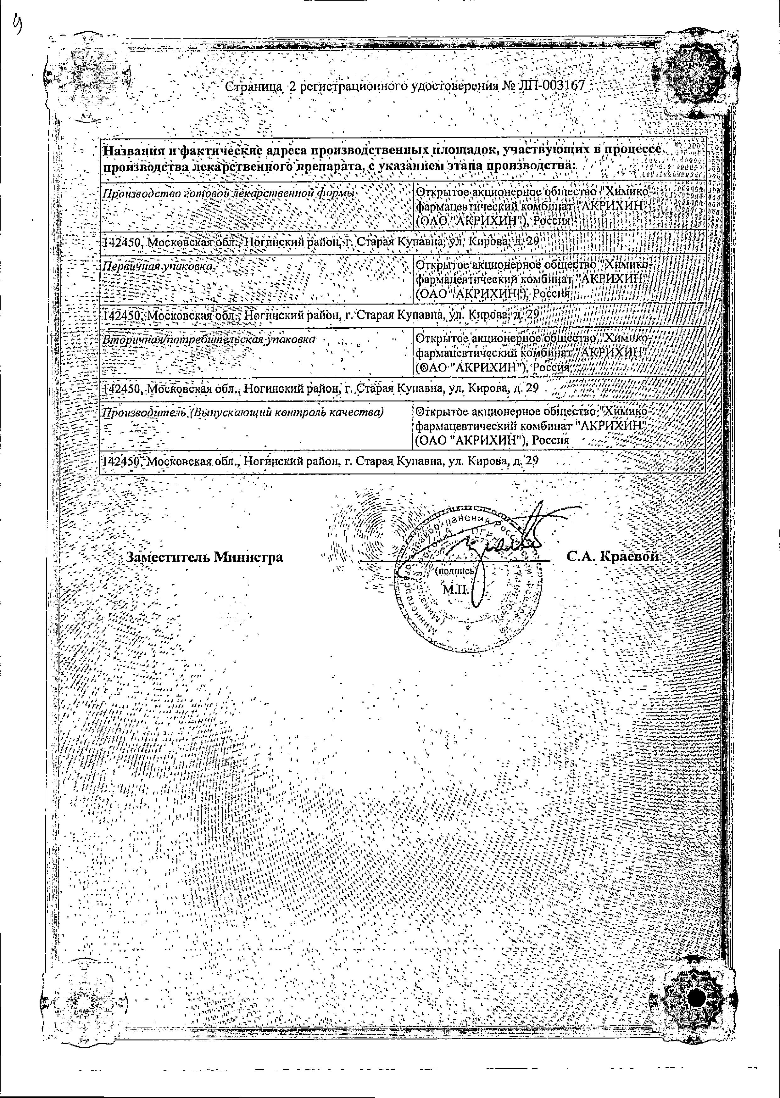 Сертификат на Пантодерм плюс, крем 5%+0.776%, 30 г