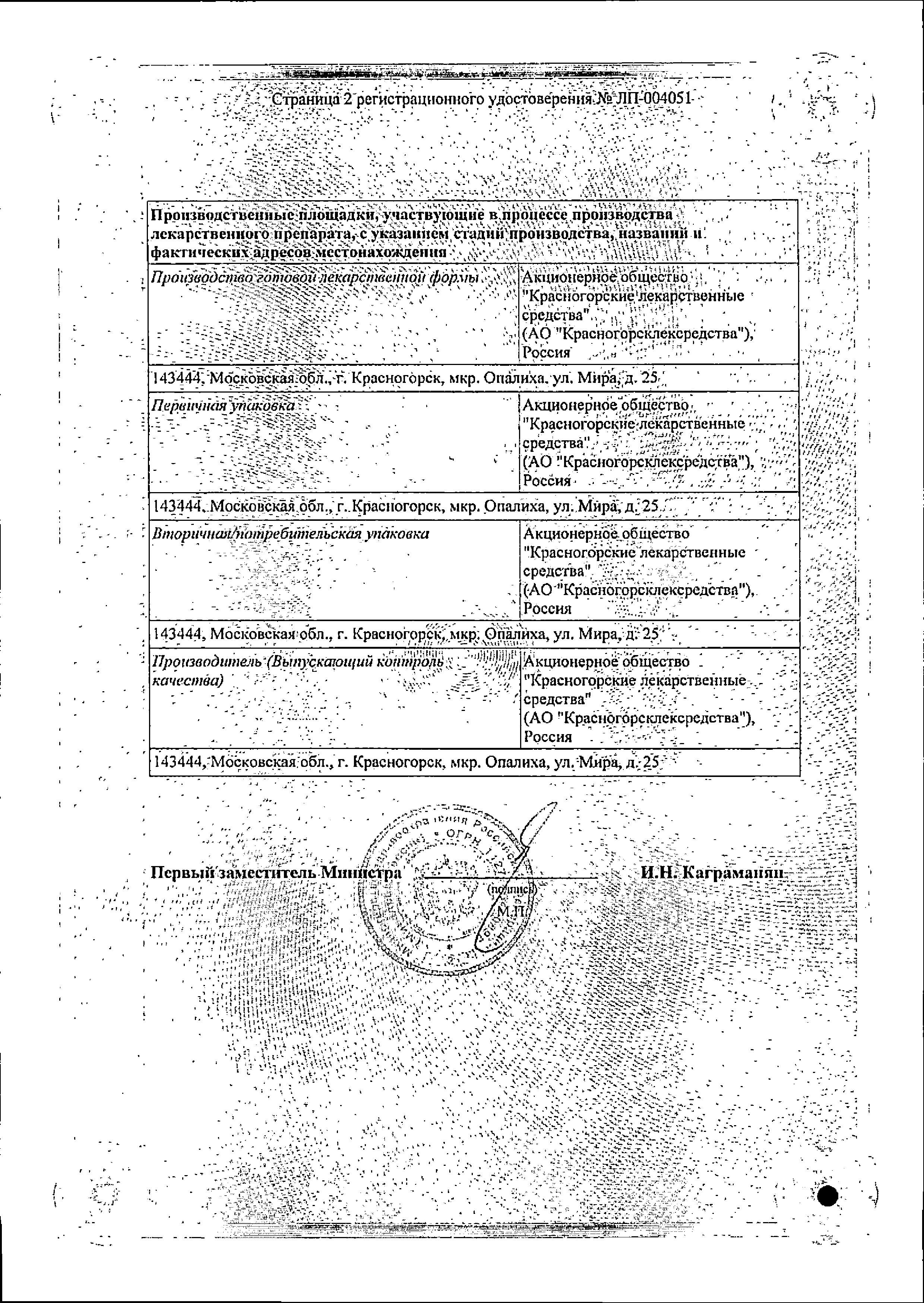 Сертификат Lioresal® intrathecal