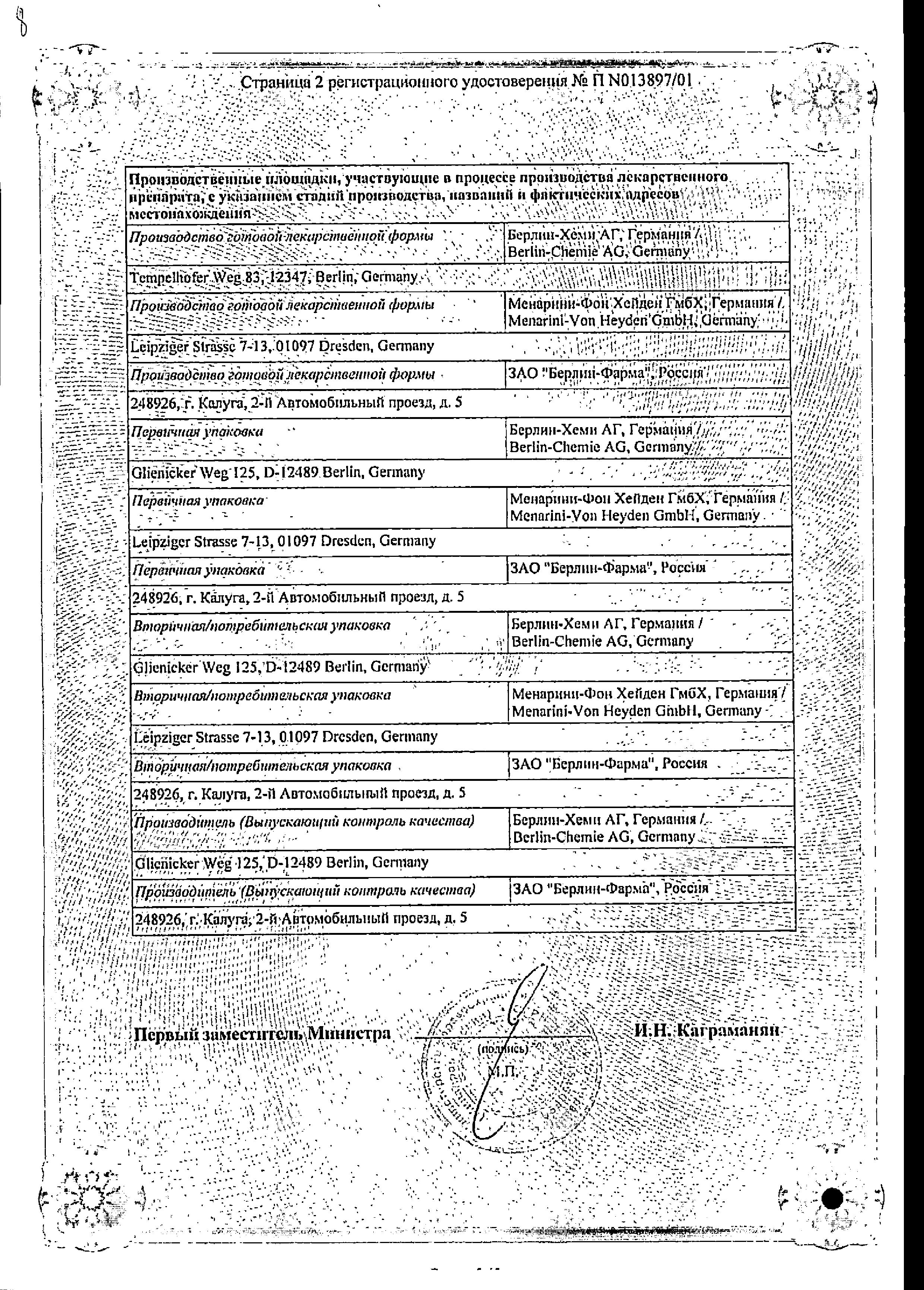 Сертификат DUOTRAV®