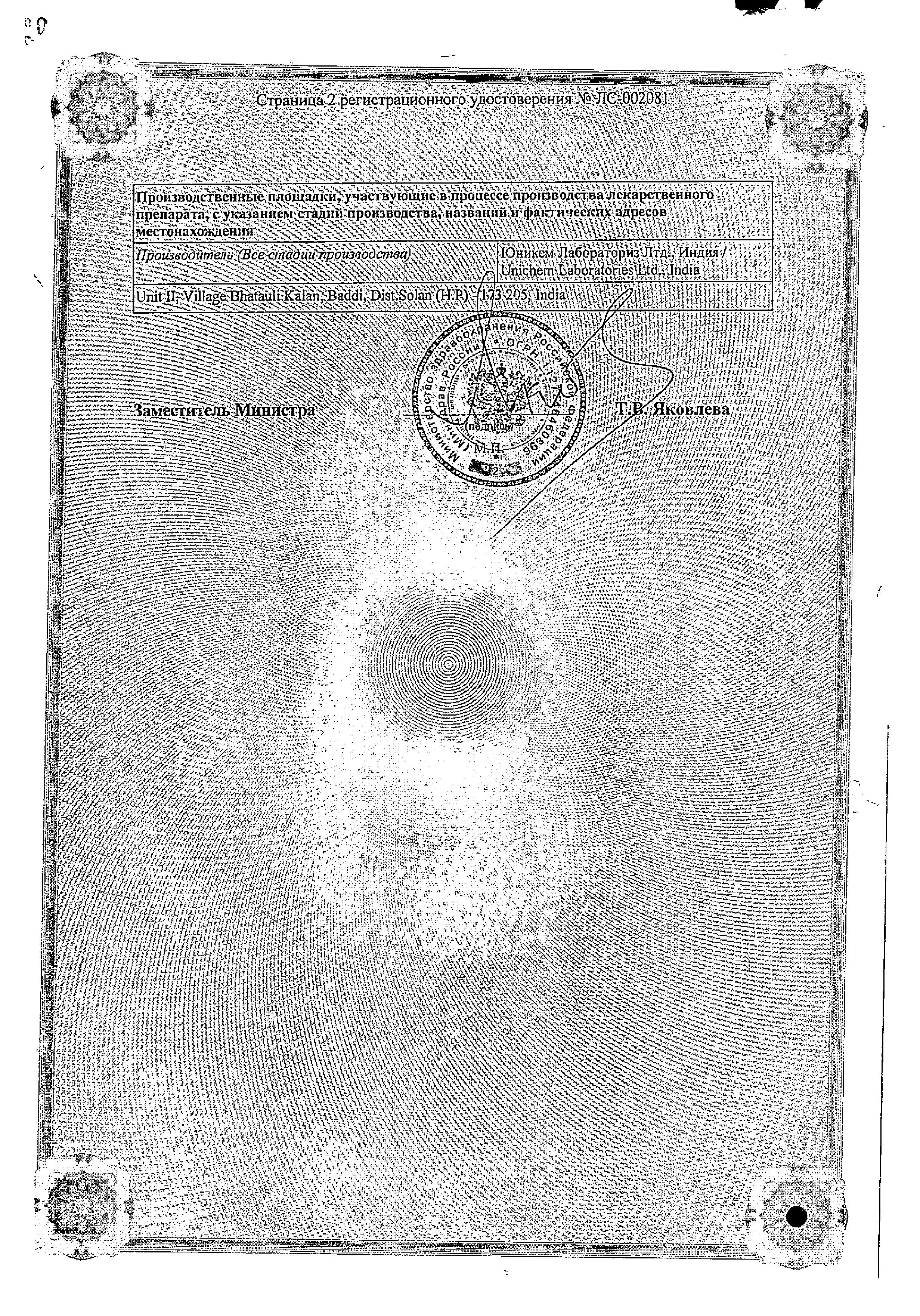 Сертификат Мелоксикам