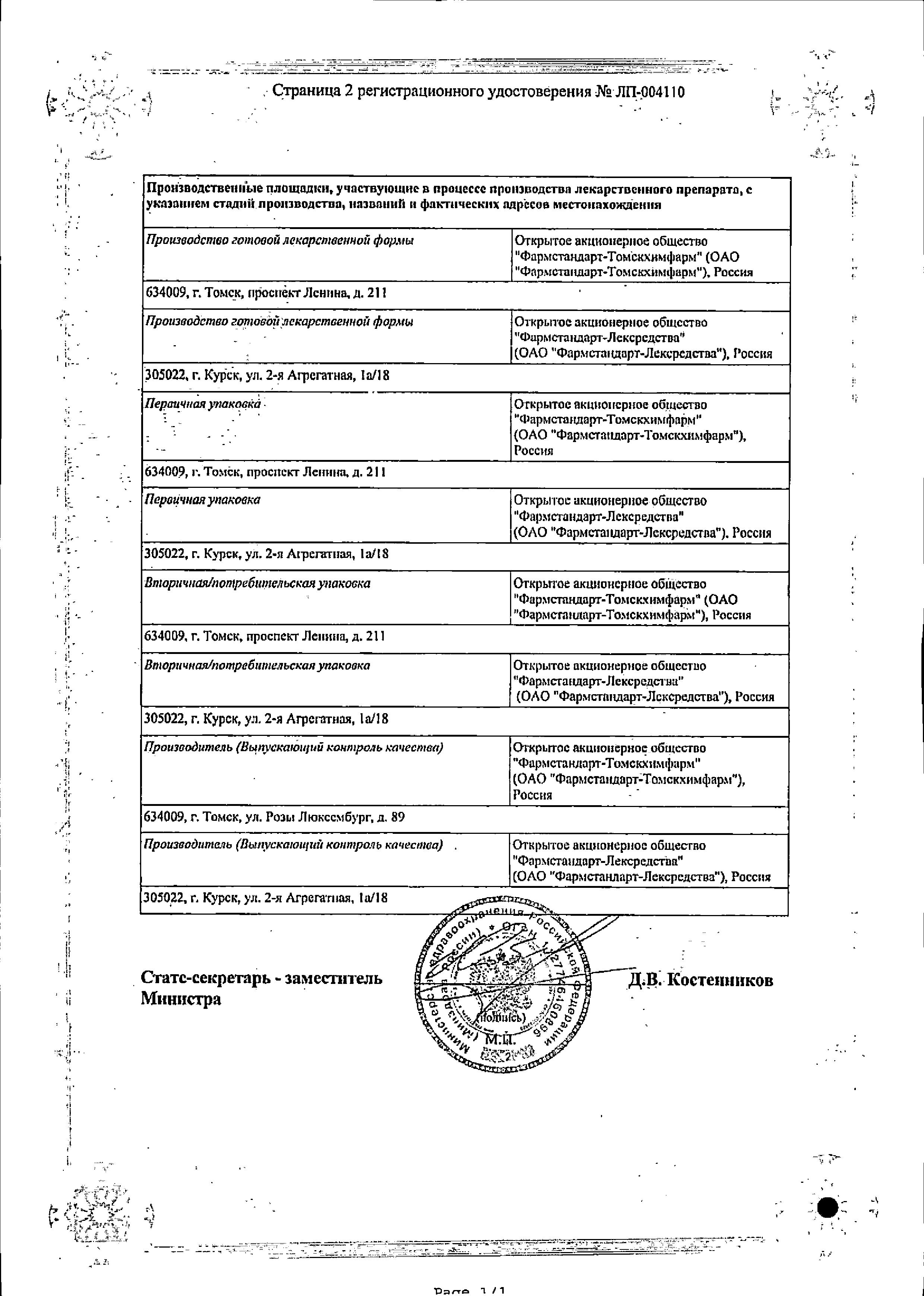 Сертификат Formetine Long