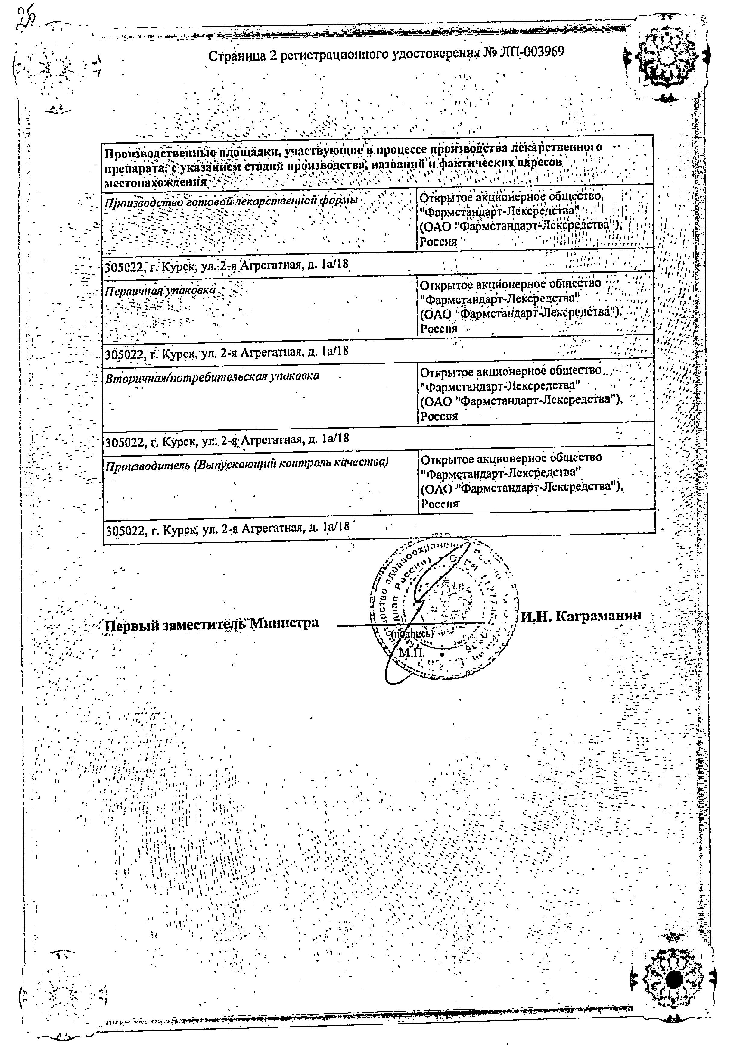 Сертификат Корвалол