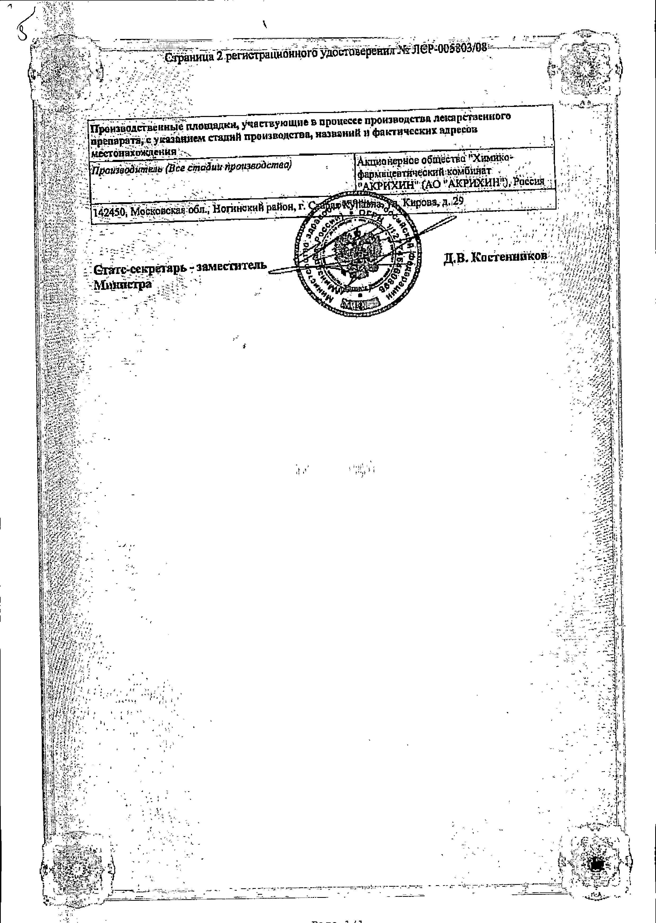 Сертификат Метформин